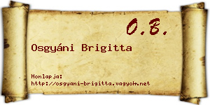 Osgyáni Brigitta névjegykártya
