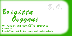 brigitta osgyani business card